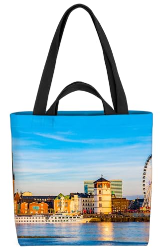 VOID Düsseldorfer Altstadt Tasche 33x33x14cm,15l Einkaufs-Beutel Shopper Einkaufs-Tasche Bag von VOID