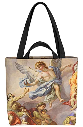 VOID Engel Kirche Gemälde Tasche 33x33x14cm,15l Einkaufs-Beutel Shopper Einkaufs-Tasche Bag von VOID