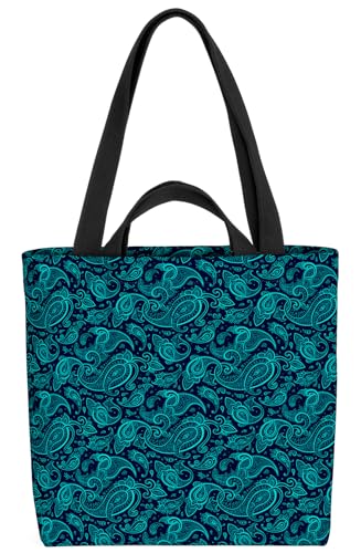 VOID Ethno Paisley Design Muster Tasche 33x33x14cm,15l Einkaufs-Beutel Shopper Einkaufs-Tasche Bag von VOID
