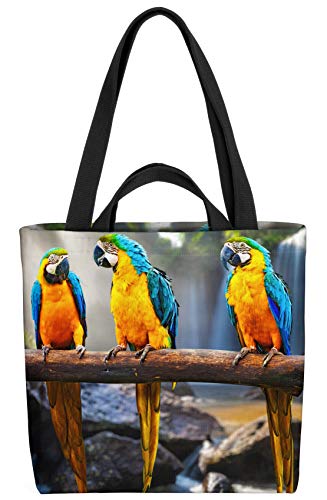 VOID Gelbbrust Ara Papagei Tasche 33x33x14cm,15l Einkaufs-Beutel Shopper Einkaufs-Tasche Bag von VOID