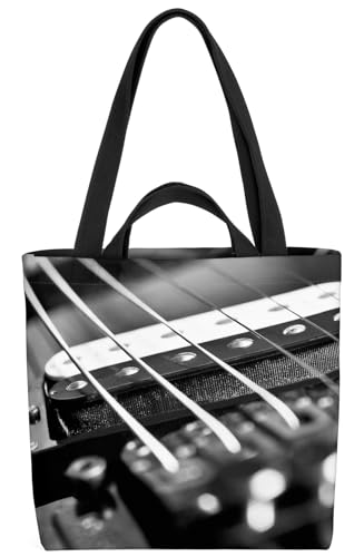 VOID Gitarren String Rockband Tasche 33x33x14cm,15l Einkaufs-Beutel Shopper Einkaufs-Tasche Bag von VOID