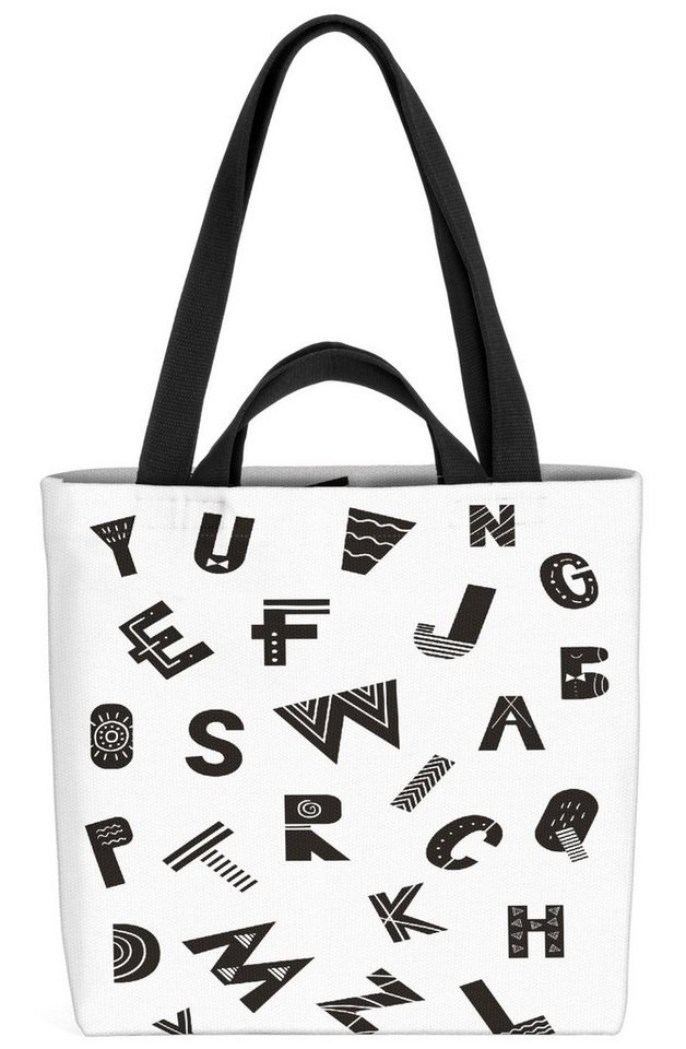 VOID Henkeltasche (1-tlg), Alphabet Buchstaben ABC Alphabet Buchstaben ABC Kinder Kinderzimmer l von VOID