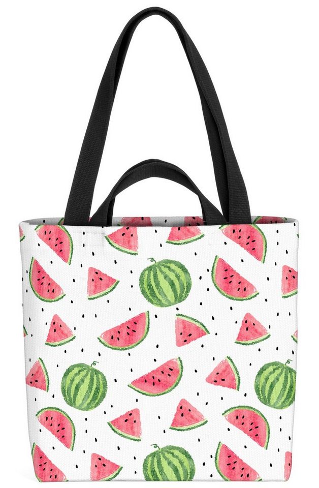 VOID Henkeltasche (1-tlg), Aquarell Wassermelone Wassermelone Sommer Früchte Essen Kochen Aquare von VOID