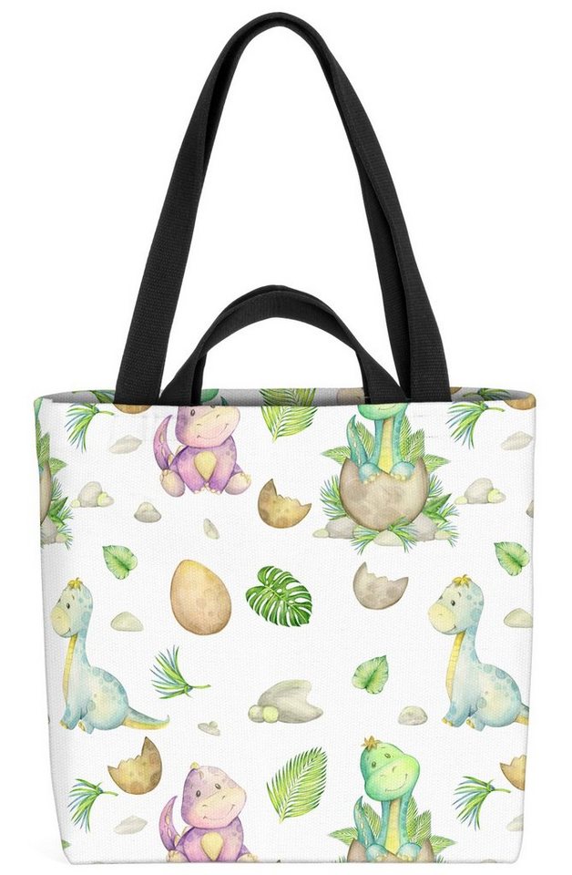 VOID Henkeltasche (1-tlg), Baby Dinosaurier Baby Babyzimmer Kinder Kinderzimmer Steinzeit Tiere von VOID