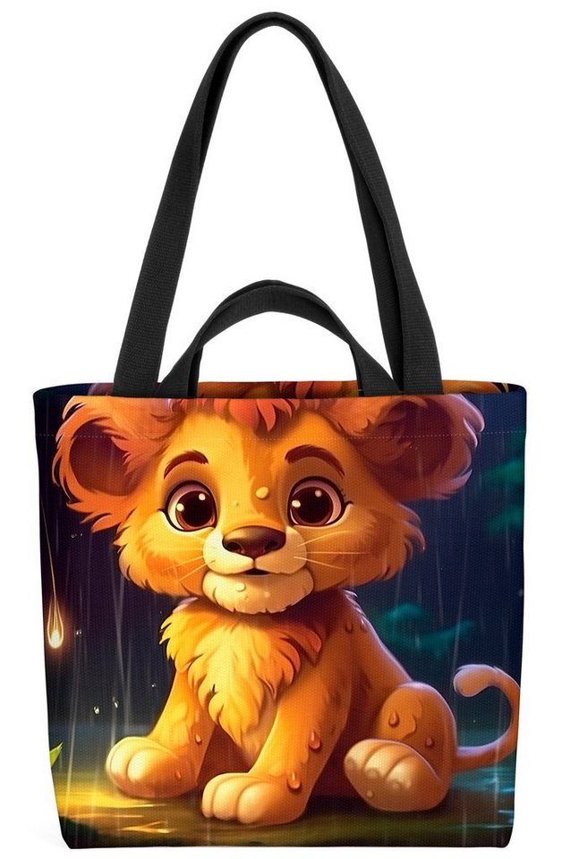 VOID Henkeltasche (1-tlg), Baby Löwe Kinder Comic Dschungel Kind Safari tiger katze plüschtier g von VOID