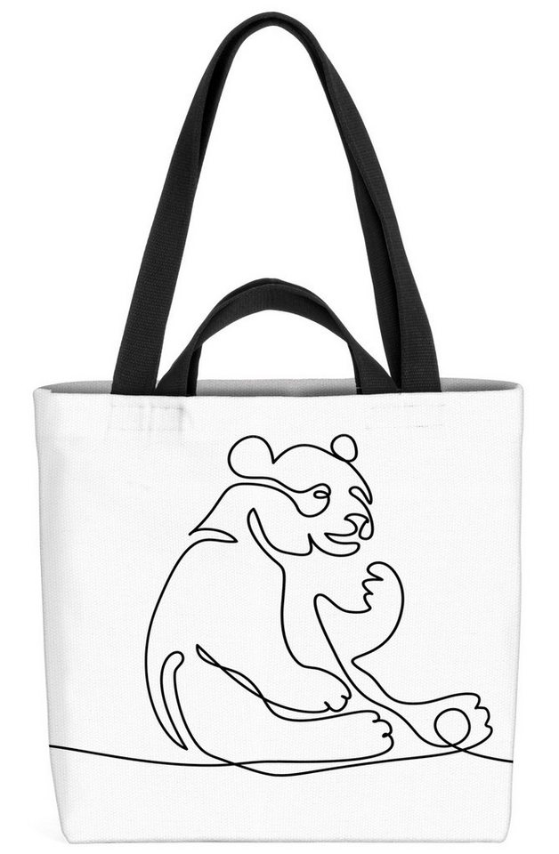 VOID Henkeltasche (1-tlg), Bär Grafik Linie Panda Tier Bären Zoo Kinder Eisbär Winter Weihnachte von VOID