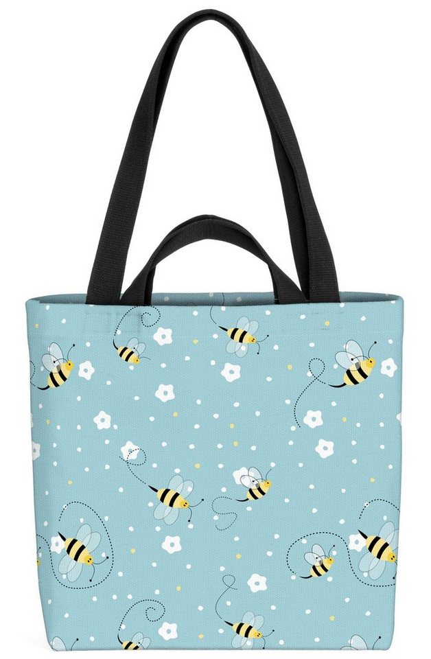 VOID Henkeltasche (1-tlg), Bienchen und Blumen Biene Blüte Insekten Maja Maya Kinder Kinderzimmer von VOID