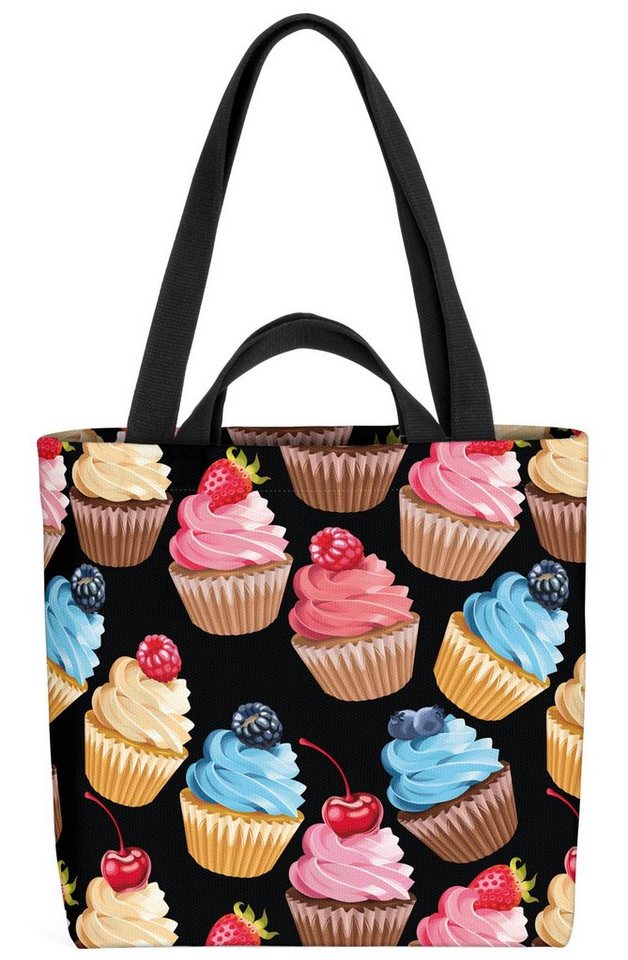 VOID Henkeltasche (1-tlg), Cupcake Party Kuchen Essen Kinder-Geburtstag Kochen backen Gebäck von VOID