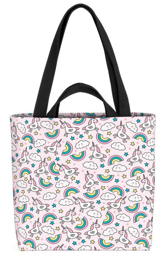 VOID Henkeltasche (1-tlg), Einhorn Grafik Regenbogen Kinder Deko Mädchen Geburtstag geschenk ein von VOID