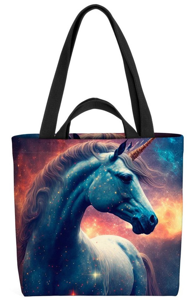 VOID Henkeltasche (1-tlg), Einhorn Sterne Weltall Fantasy Märchen Mädchen kinderzimmer fantasie von VOID