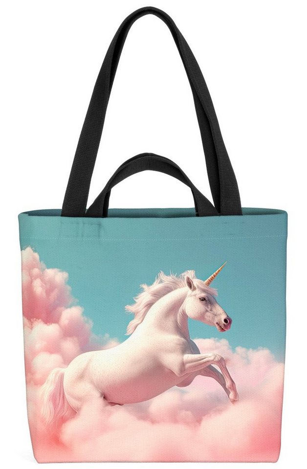 VOID Henkeltasche (1-tlg), Einhorn Wolken Himmel Deko Mädchen Geburtstag geschenk einhörner lgbt von VOID