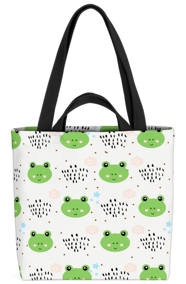 VOID Henkeltasche (1-tlg), Frosch Regen Sterne Frosch Regen Sterne Tiere Kinder Baby Kinderzimme von VOID