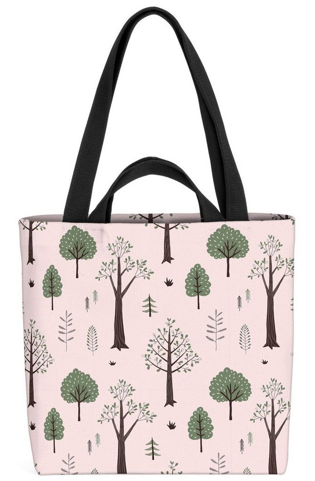 VOID Henkeltasche (1-tlg), Frühling Wald Wald Wandern Bäume Natur Muster Mädchen Kinderzimmer von VOID