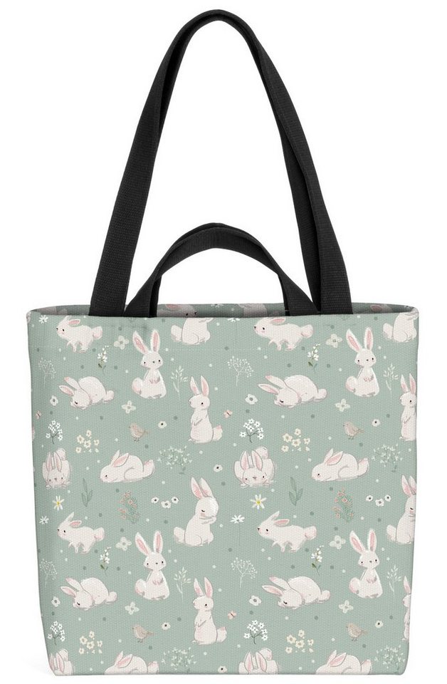 VOID Henkeltasche (1-tlg), Hasenbabys Kinderzimmer Babyzimmer Kinder Baby Hasen Tiere Wiese Märchen von VOID