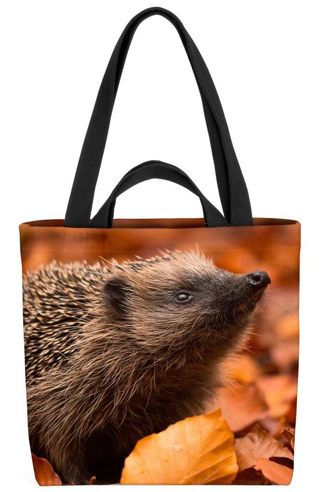 VOID Henkeltasche (1-tlg), Igel Herbst Laub Blätter Garten Haustier Ostern Wandern Natur kinder von VOID