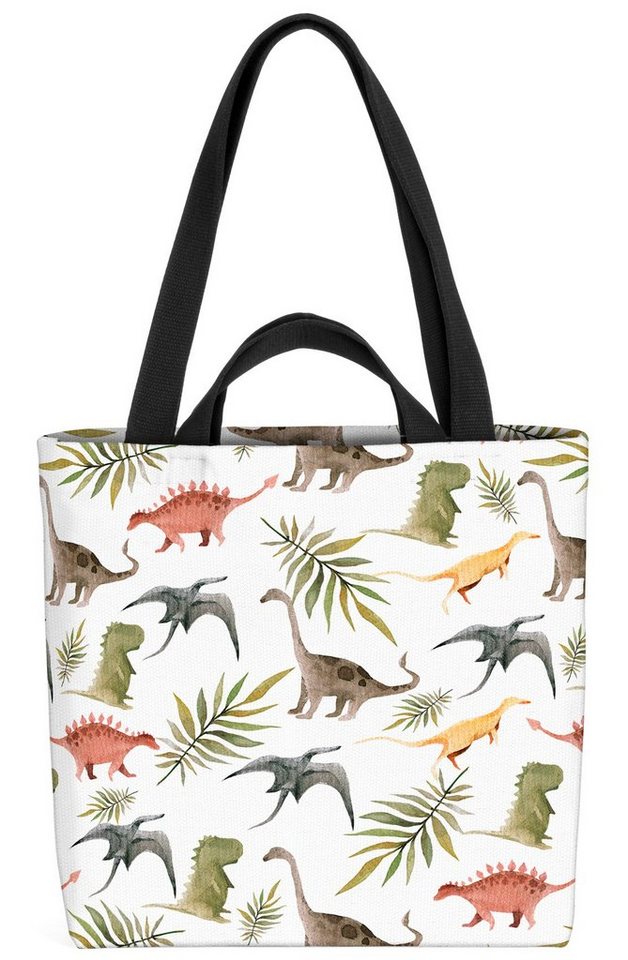 VOID Henkeltasche (1-tlg), Kinder Dinos Muster Dinosaurier Kinderzimmer Land unserer Zeit Park J von VOID