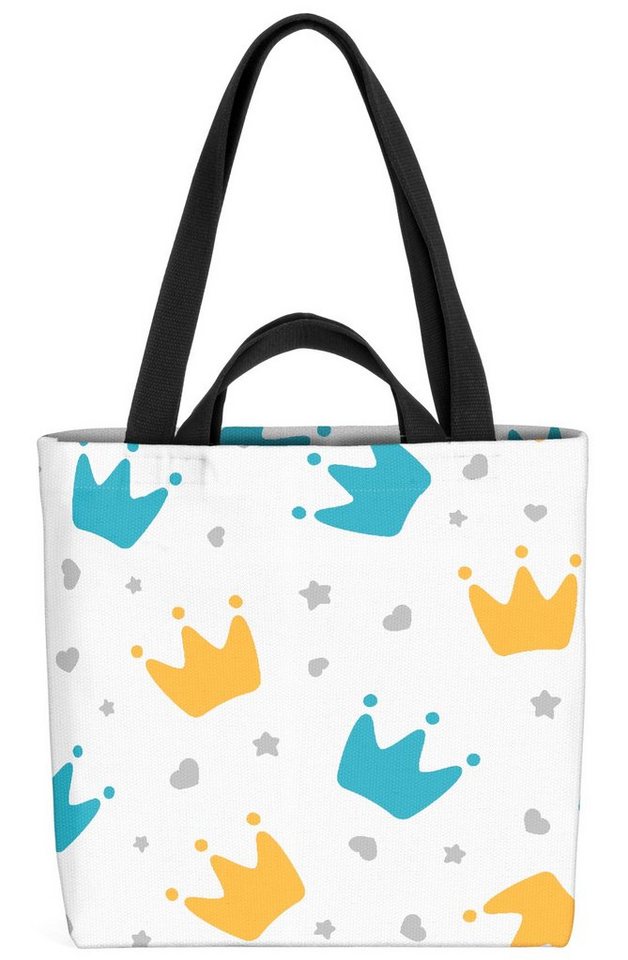 VOID Henkeltasche (1-tlg), Krone Prinz Prinzessin Krone Prinz Prinzessin Mädchen Jungen König Mä von VOID