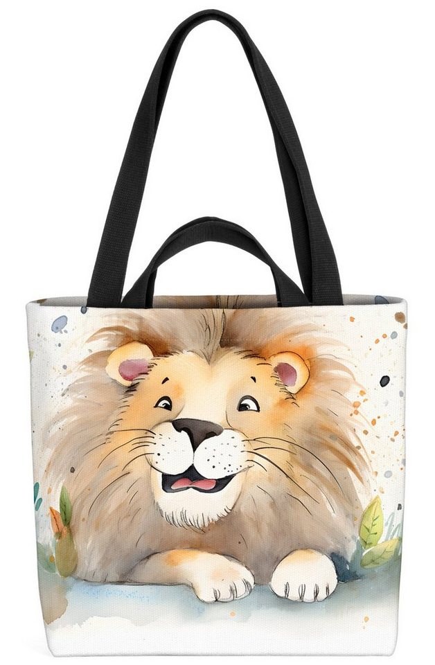 VOID Henkeltasche (1-tlg), Löwe Bild Kind Baby Comic Dschungel Kind Safari tiger katze plüschtie von VOID