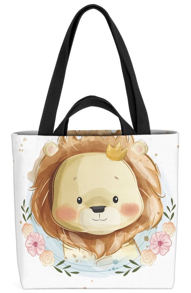 VOID Henkeltasche (1-tlg), Löwenbaby Kinder Kinderzimmer Löwe Tiger Tierbaby Tierkinder Safari von VOID