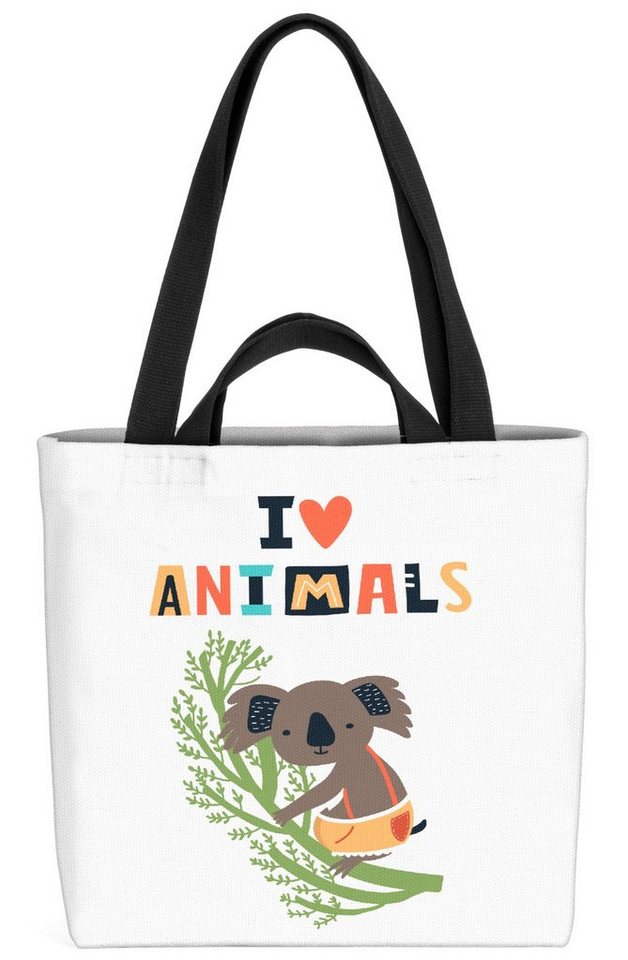 VOID Henkeltasche (1-tlg), Love Animals Koala Tiere Kinder Kinderzimmer Skandinavien Haustiere H von VOID