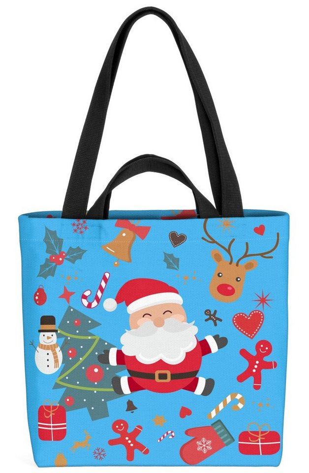 VOID Henkeltasche (1-tlg), Nikolaus Winter Geschenke Rentier Schneemann Dekoration Deko Kinder Kind von VOID