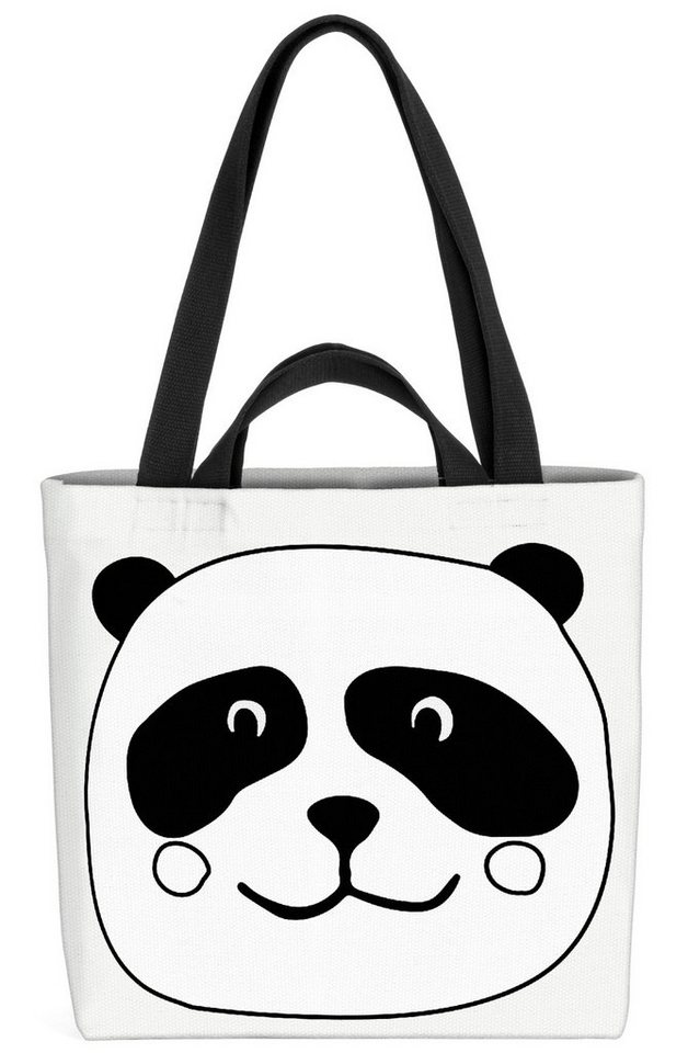 VOID Henkeltasche (1-tlg), Panda Comic Cartoon Panda Comic Cartoon Bär Kinder Kinderzimmer Zeich von VOID