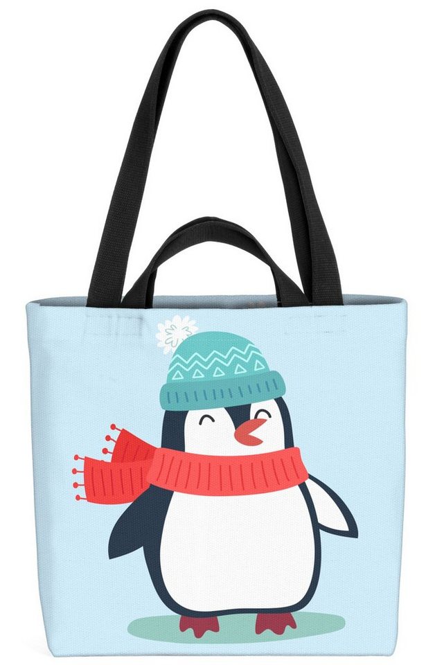 VOID Henkeltasche (1-tlg), Pinguin Tierkinder Kinderzimmer Kinder Tiere Winter Weihnachten Tierbaby von VOID