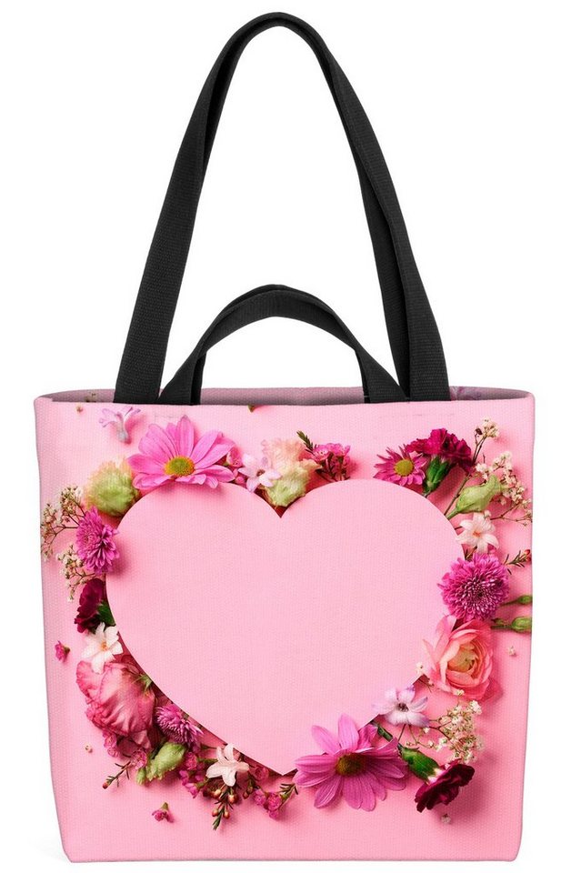 VOID Henkeltasche (1-tlg), Pink Herz Liebe Mama Muttertag herz liebe rosa geschenk hintergrund f von VOID