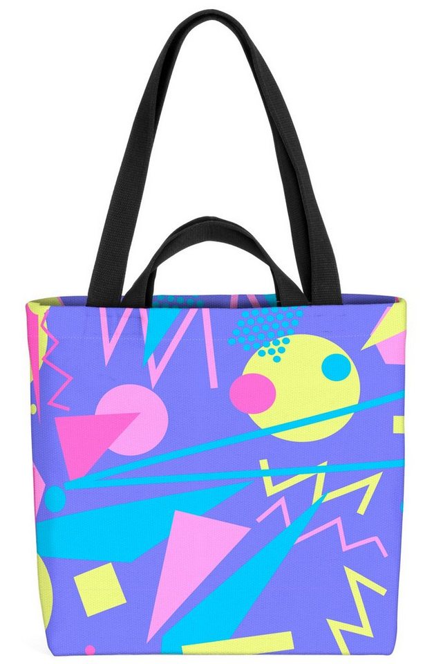 VOID Henkeltasche (1-tlg), Pop Art Muster Lila Retro hipster kunst punkte kreise kinder kinderzi von VOID