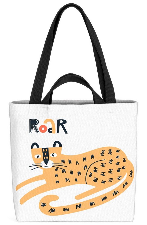 VOID Henkeltasche (1-tlg), Roar Leopard Wildkatze Tiere Kinder Kinderzimmer Skandinavien Haustie von VOID