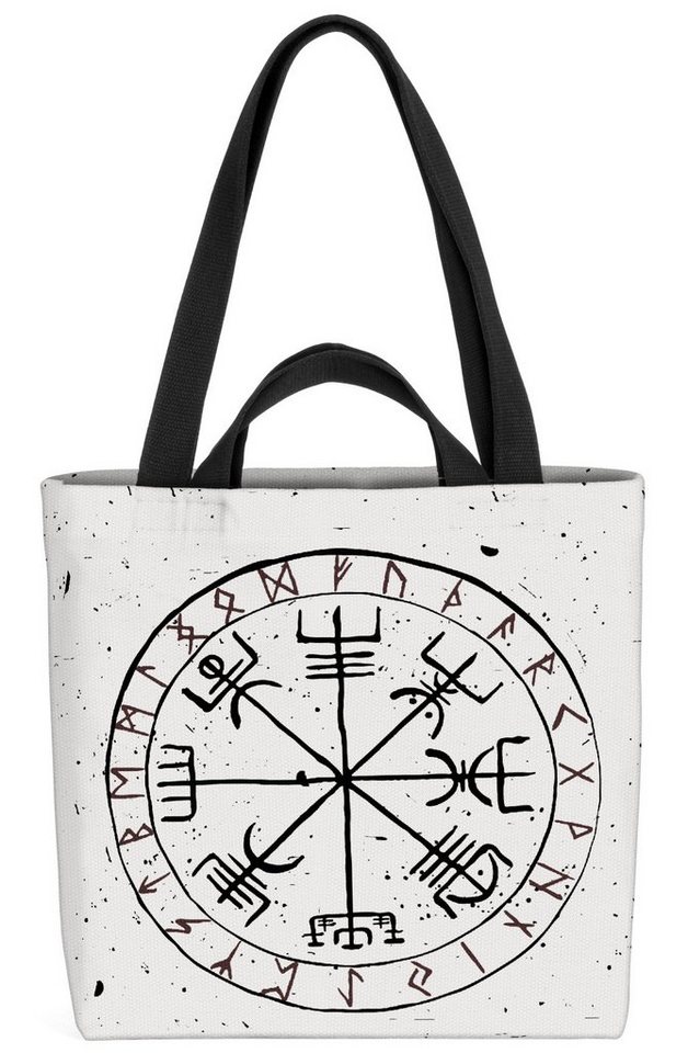 VOID Henkeltasche (1-tlg), Runen Wikinger Symbol Runen Wikinger Symbol Wikinger Kelten Wappen Be von VOID