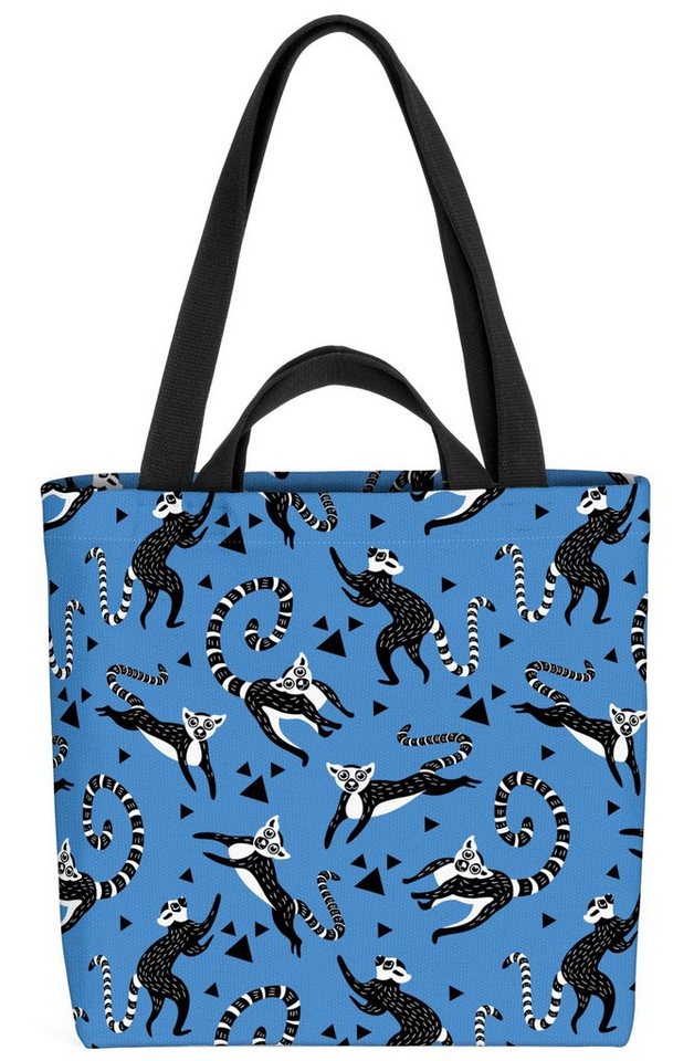 VOID Henkeltasche (1-tlg), Safari Lemuren Affen Dschungel Urwald Kinder Zoo Afrika Urlaub Reise Tro von VOID