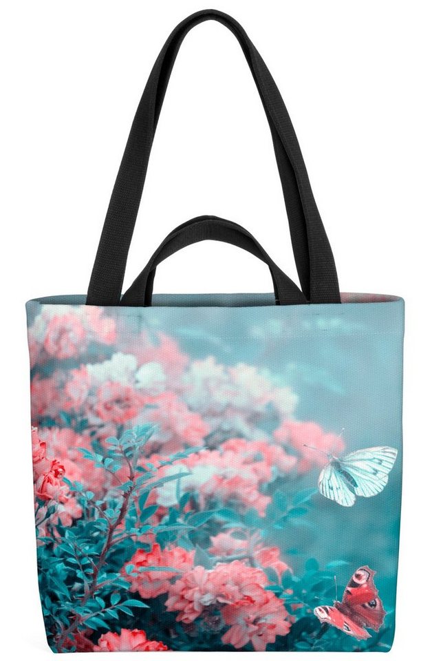 VOID Henkeltasche (1-tlg), Schmetterlinge Blumen Wald Schmetterlinge Blumen Wald Garten Natur In von VOID