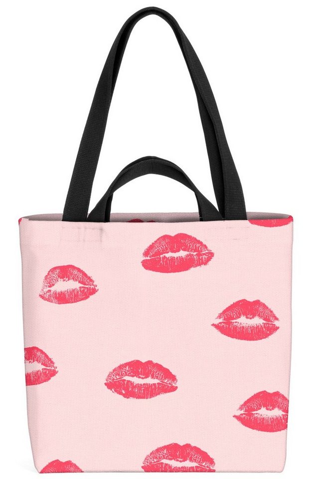 VOID Henkeltasche (1-tlg), Sexy Lippen Pink Sexy Lippen Pink Mädchen Schminken Deko Lippenstift von VOID