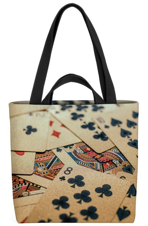 VOID Henkeltasche (1-tlg), Spielkarten König Poker Casino Spielkarten Herz ass bude dame pike ca von VOID