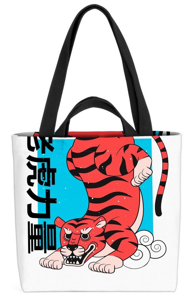 VOID Henkeltasche (1-tlg), Tiger Asien Anime Grafik Manga Japan China Orientalisch Kultur Tier P von VOID