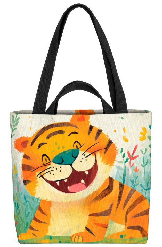 VOID Henkeltasche (1-tlg), Tiger Kinder Safari Afrika Dschungel Kind Safari tiger katze plüschti von VOID