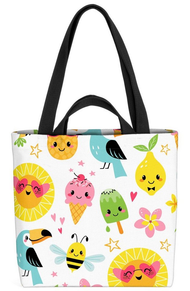 VOID Henkeltasche (1-tlg), Tukan Melone Party Sommer-Party Sonne Strand Pool Tukan Kinder Biene von VOID