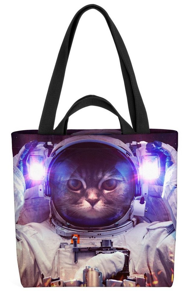 VOID Henkeltasche (1-tlg), Weltall Katze Katze Weltall Astronaut Space Raumfahrt Raumschiff Univers von VOID