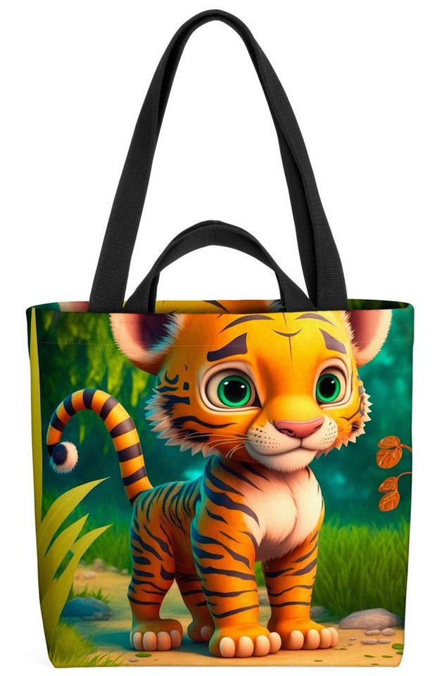 VOID Henkeltasche (1-tlg), Zeichentrick Tiger Baby Kind Dschungel Kind Safari tiger katze plüsch von VOID