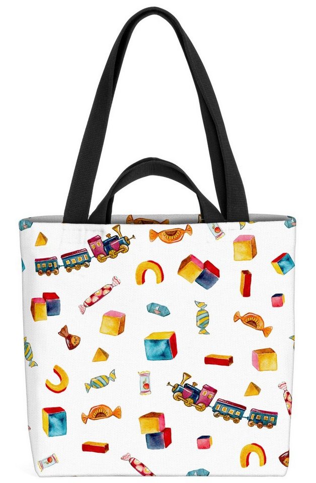 VOID Henkeltasche (1-tlg), Zug Süßigkeiten Kinder Kinderzimmer Spielzeug Baby Babyzimmer Schienen von VOID