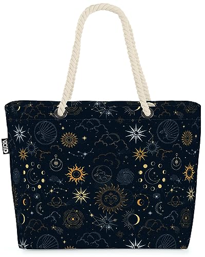 VOID Himmelskörper Astronomie Sterne Strandtasche Shopper 58x38x16cm 23L XXL Einkaufstasche Tasche Reisetasche Beach Bag von VOID