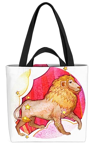 VOID Horoskop Astrologie Löwe Tasche 33x33x14cm,15l Einkaufs-Beutel Shopper Einkaufs-Tasche Bag von VOID