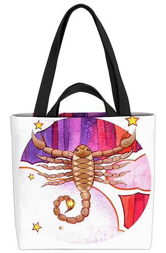 VOID Horoskop Astrologie Skorpion Tasche 33x33x14cm,15l Einkaufs-Beutel Shopper Einkaufs-Tasche Bag von VOID