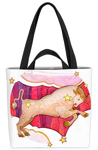 VOID Horoskop Astrologie Stier Tasche 33x33x14cm,15l Einkaufs-Beutel Shopper Einkaufs-Tasche Bag von VOID