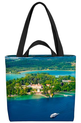 VOID Insel Mainau Tasche 33x33x14cm,15l Einkaufs-Beutel Shopper Einkaufs-Tasche Bag von VOID