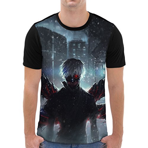 VOID Kaneki Encouter Grafik T-Shirt Herren All-Over Druck Tokyo Anime Manga, Größe:L von VOID