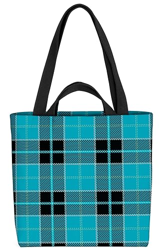 VOID Karo Schottenkaro Muster Couch Tasche 33x33x14cm,15l Einkaufs-Beutel Shopper Einkaufs-Tasche Bag von VOID