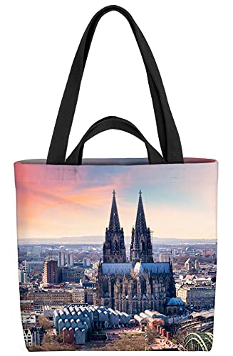 VOID Köln Stadt Dom Tasche 33x33x14cm,15l Einkaufs-Beutel Shopper Einkaufs-Tasche Bag von VOID