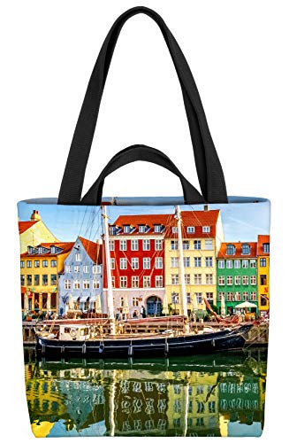 VOID Kopenhagen Häuser Tasche 33x33x14cm,15l Einkaufs-Beutel Shopper Einkaufs-Tasche Bag von VOID